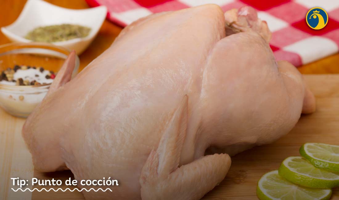 ¿Cuando está el pollo totalmente cocido?